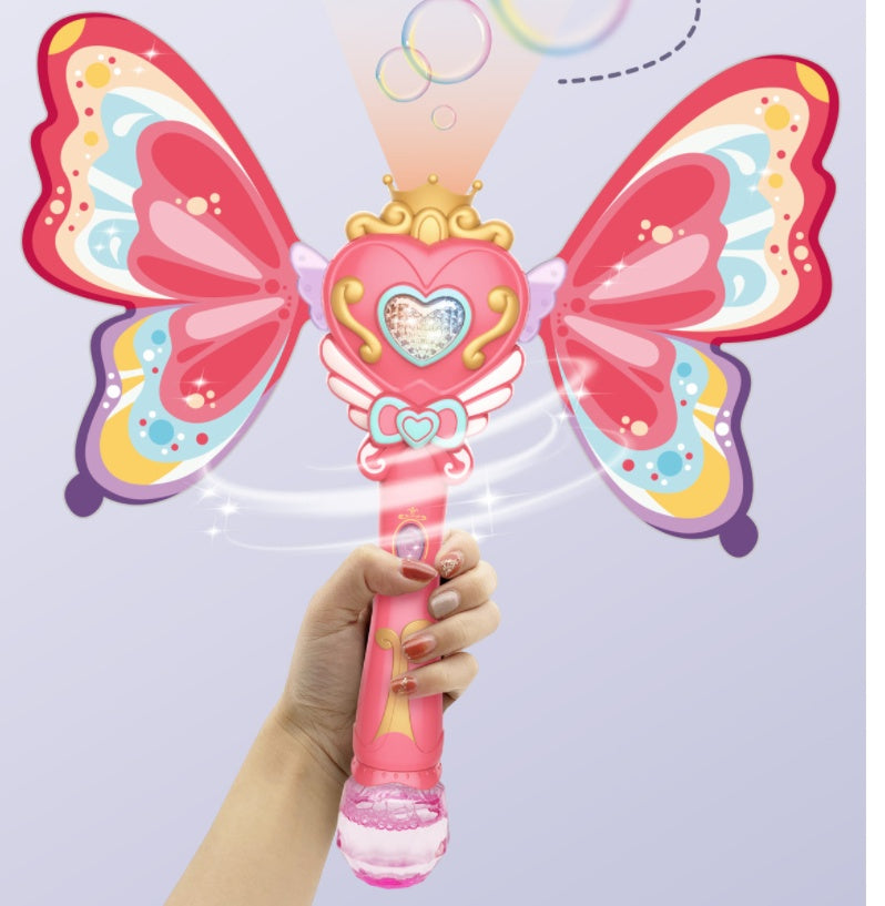 Kids Magic Wand Cute  Party Water Bubble Machine Gun Blower Toy Electric Magic Wedding Soap Bubble Pomperos Outdoor Toy